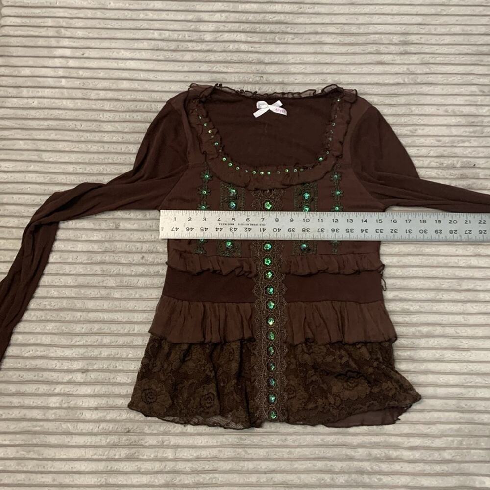 Aryeh Sequence And Lace Top New Without Tags Boho… - image 6